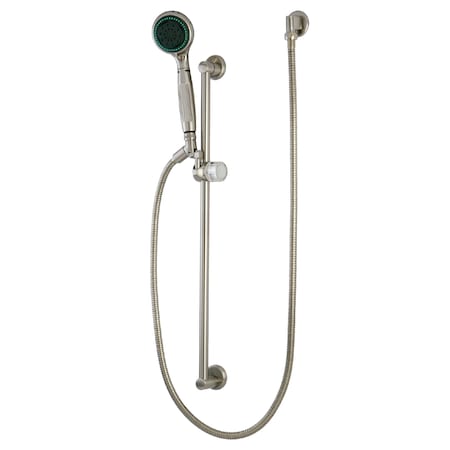 Kingston Brass Shower Combo, Brushed Nickel, Wall Mount KSK1808W8